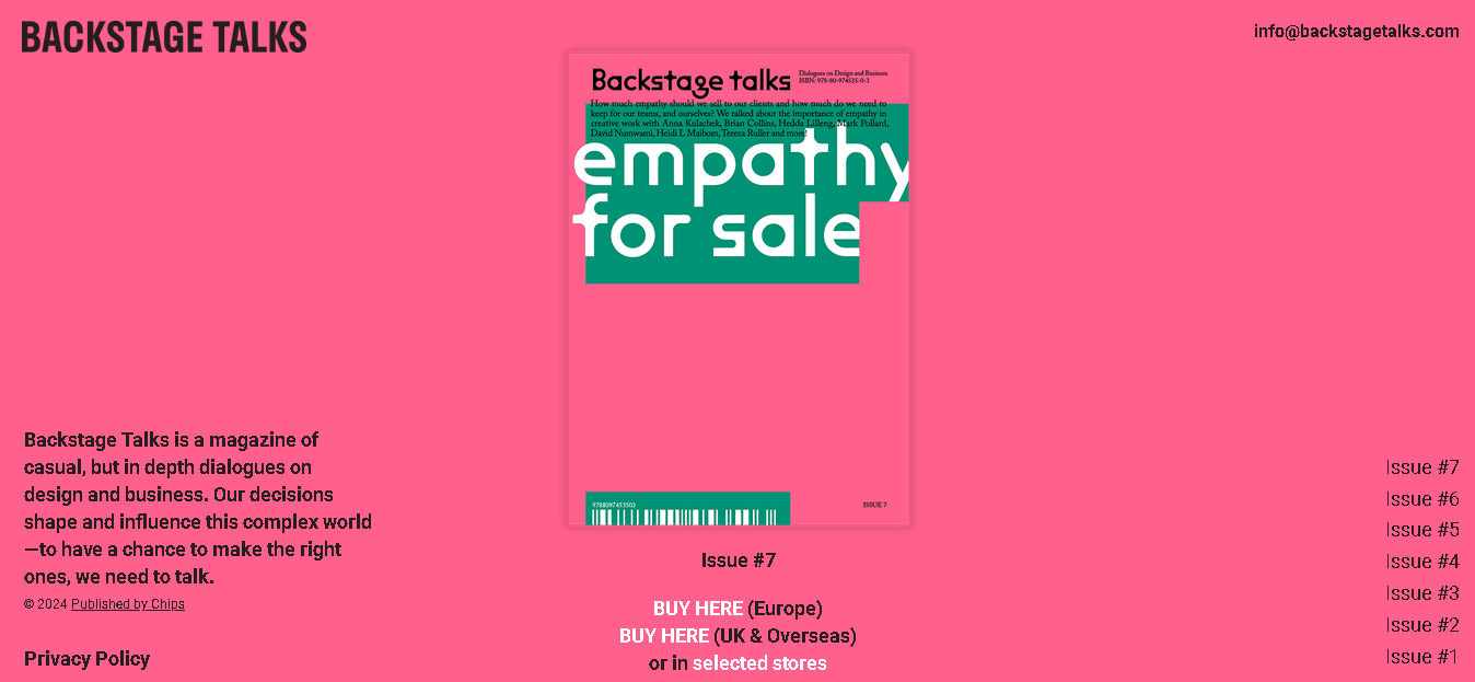 Backstage Talks Magazine
